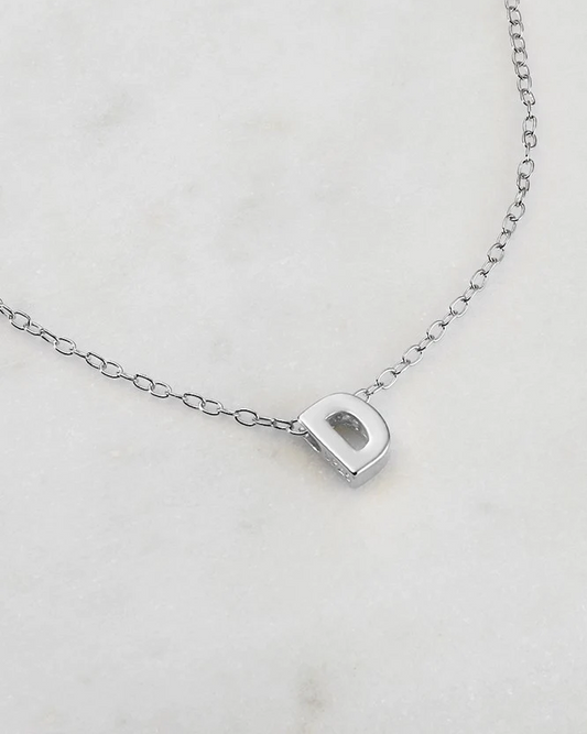 Zafino Silver Letter Necklace - D