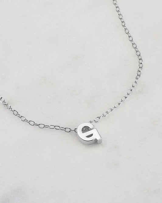Zafino Silver Letter Necklace - G