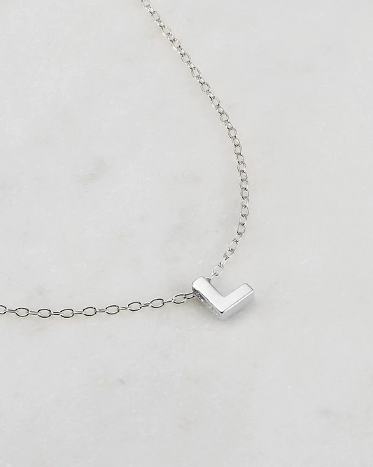 Zafino Silver Letter Necklace - L