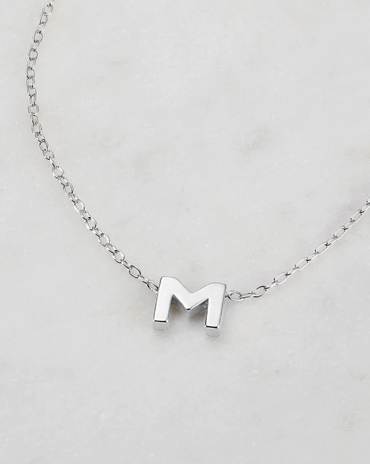 Zafino Silver Letter Necklace - M