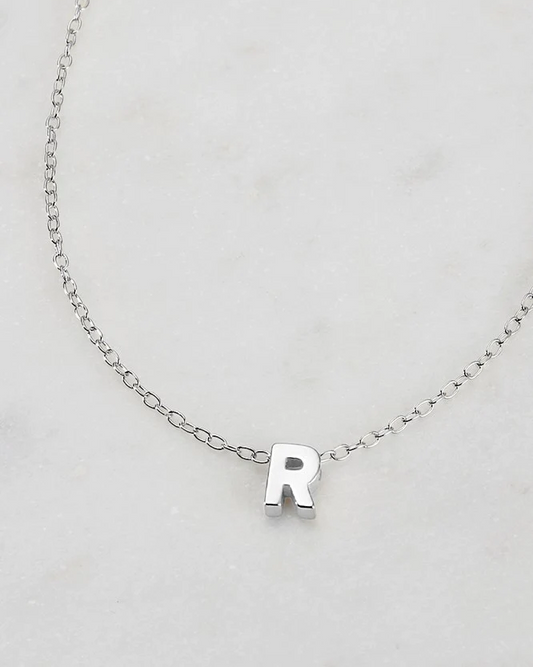 Zafino Silver Letter Necklace - R