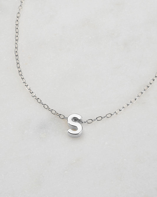 Zafino Silver Letter Necklace - S