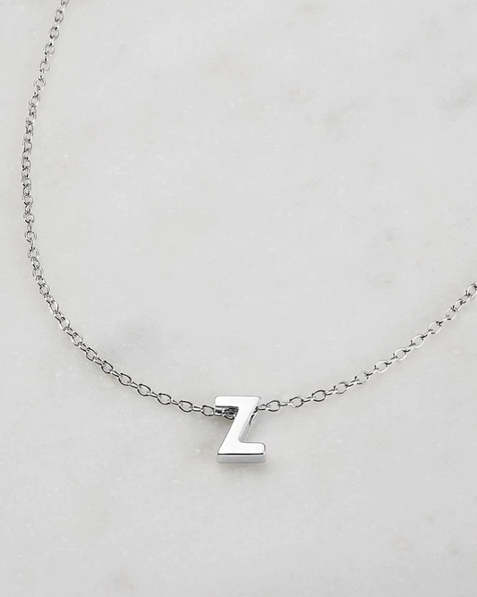 Zafino Silver Letter Necklace - Z