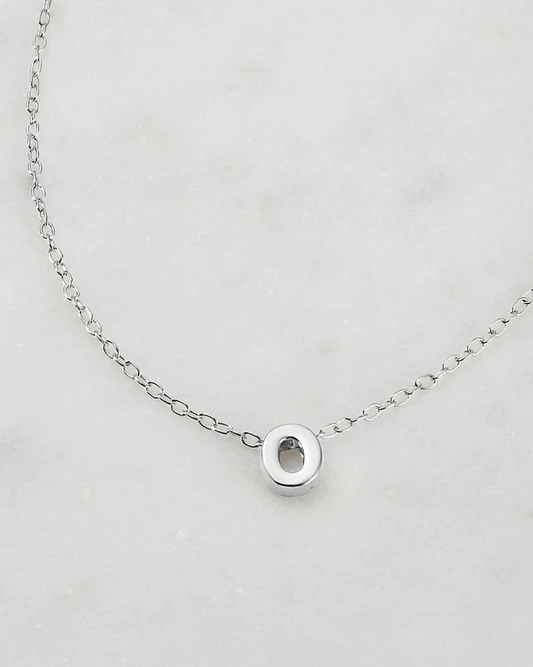 Zafino Silver Letter Necklace - O