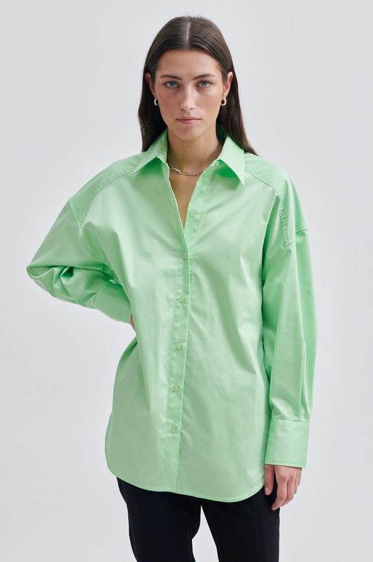 Second Female Milas Classic Shirt  - Pistachio Green