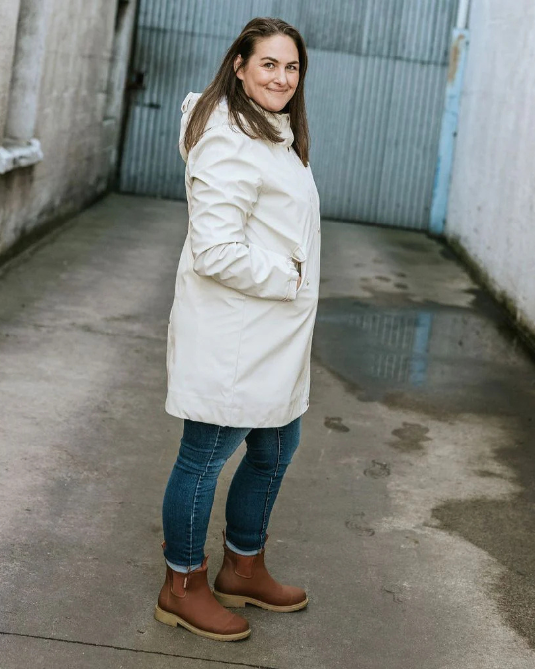 Moke Anika Raincoat - Cream
