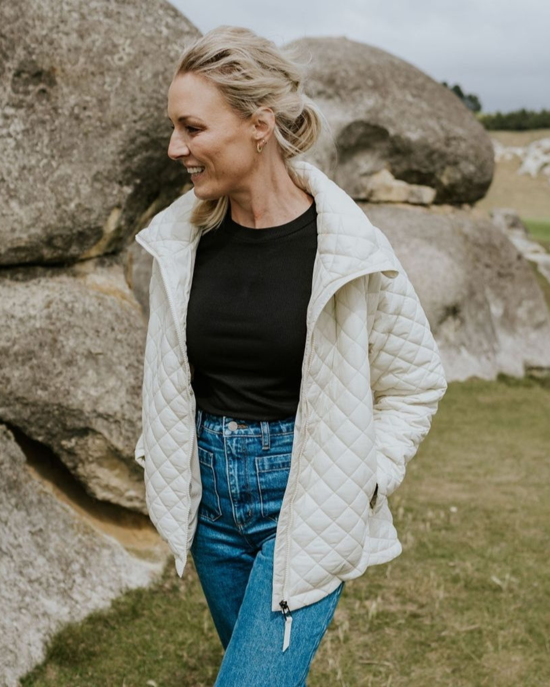 Moke Melissa Quilt Jacket - Cream