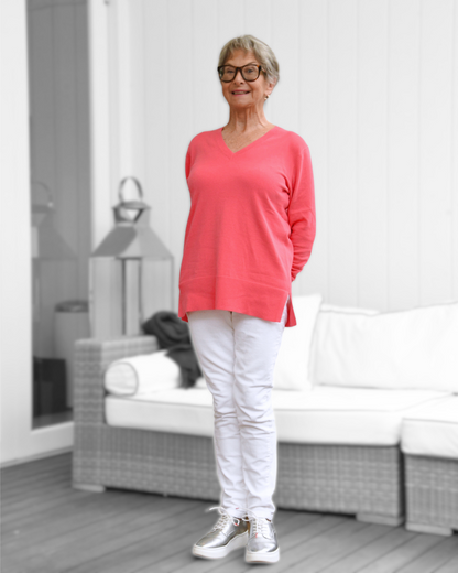 Milson Bella V Neck - Alpine Rose