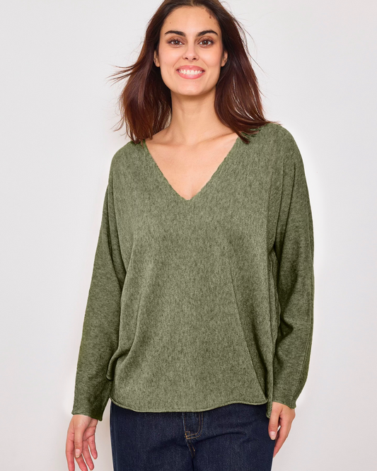 Sunny Studio Paris Amalia V Neck - Khaki