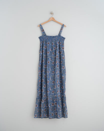 Indi & Cold Cotton Maxi Dress (AD170) - Cuarzo Azul