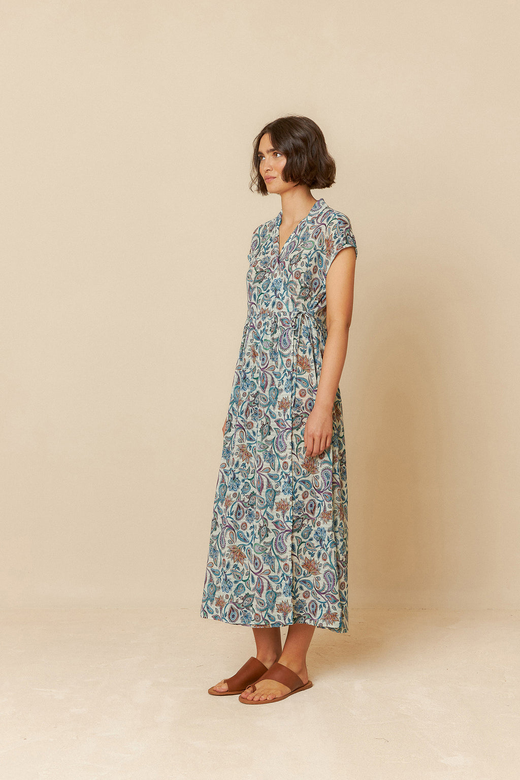 Indi & Cold Paisley Crossover Dress (AD190) - Multi