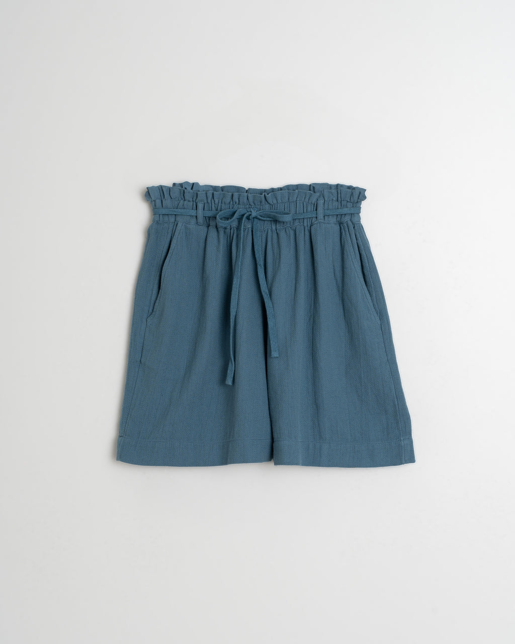 Indi & Cold Panama Cotton Shorts (AD263) - Indigo