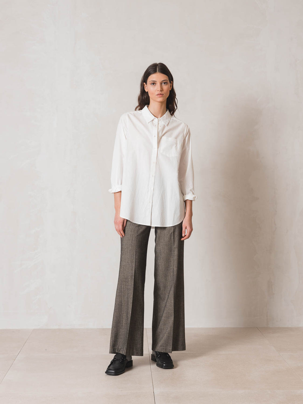 Indi & Cold Essential Poplin Shirt (AD431) - Blanco