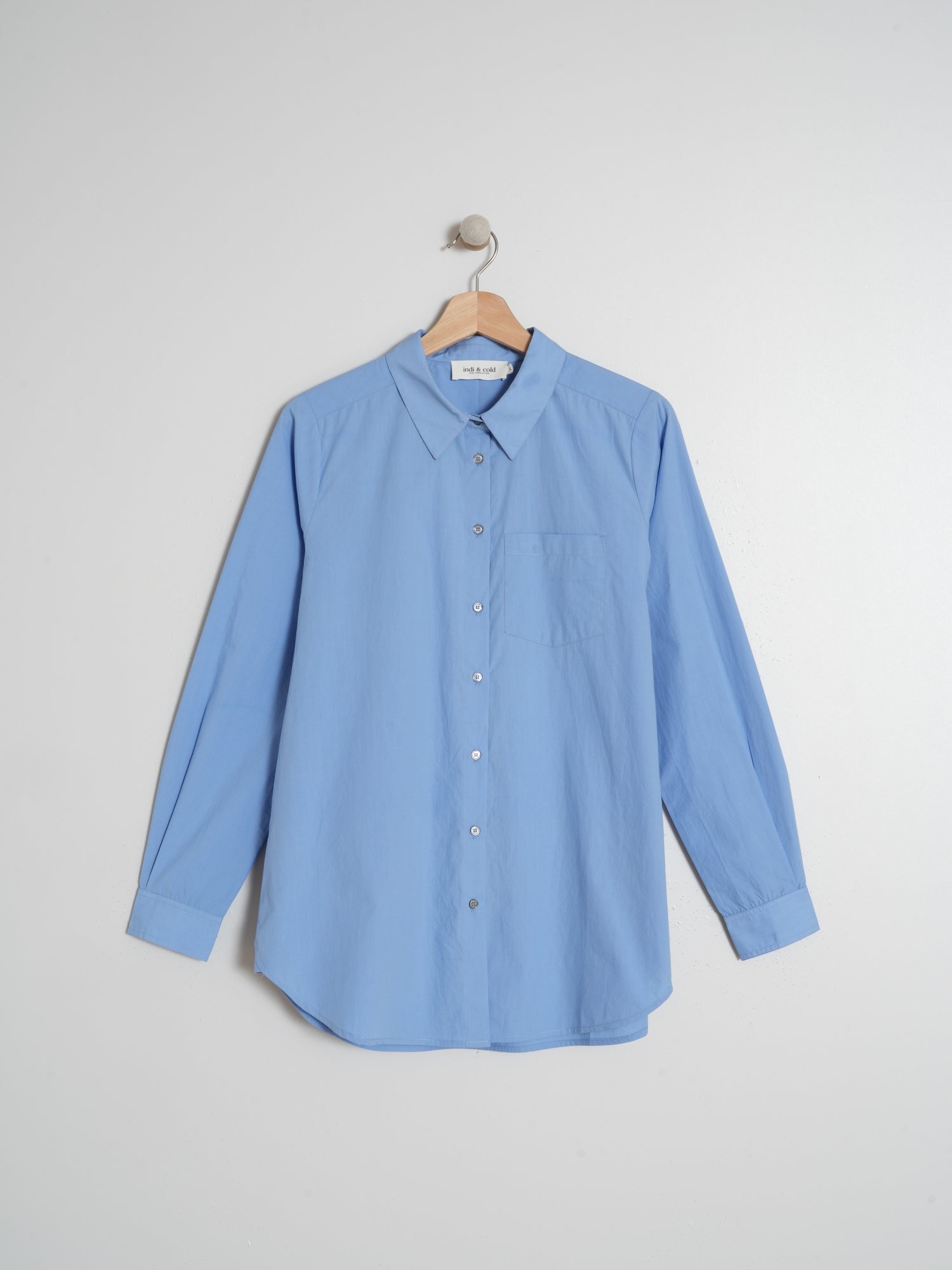 Indi & Cold Essential Poplin Shirt (AD431) - Cielo