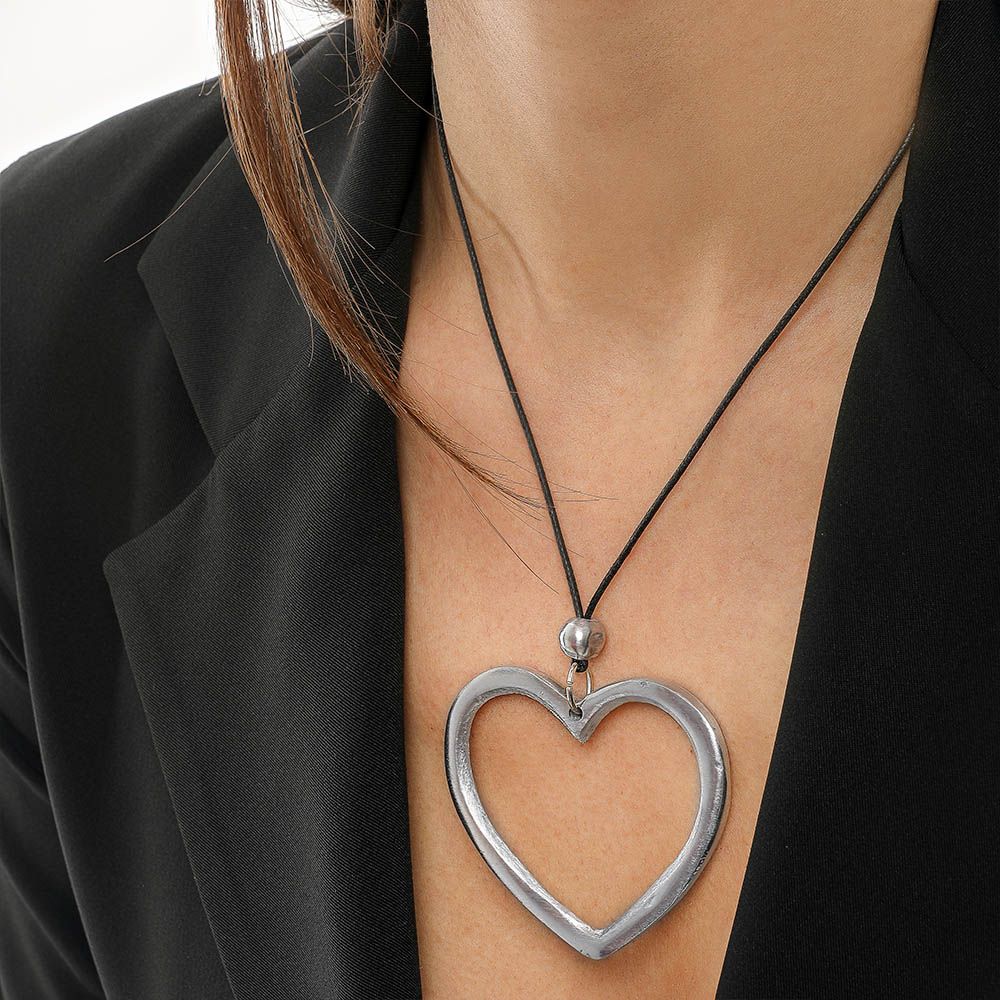 Vestopazzo Heart Pendant Necklace (AL04201) - Silver