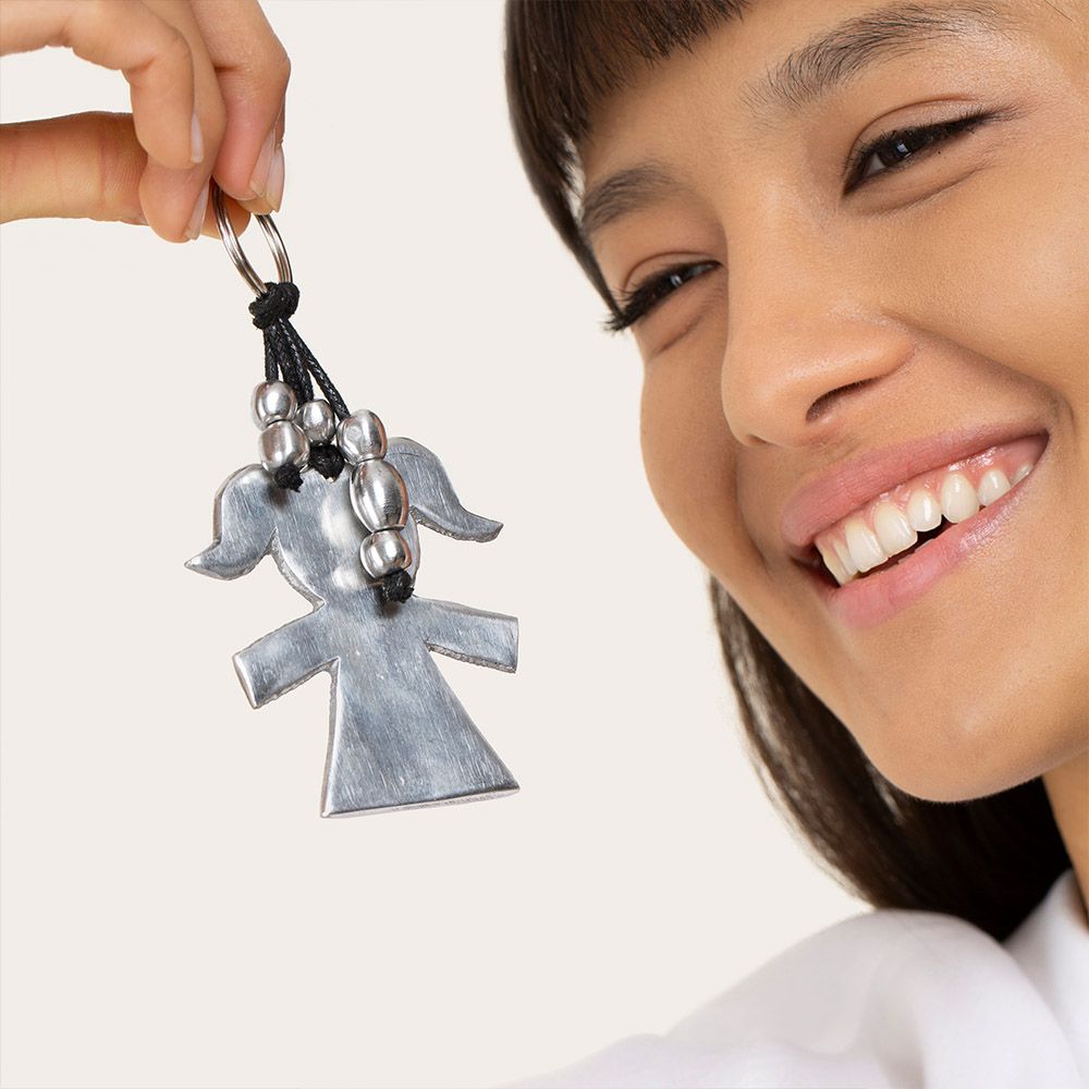 Vestopazzo Girl Keyring (AL06064) - Silver