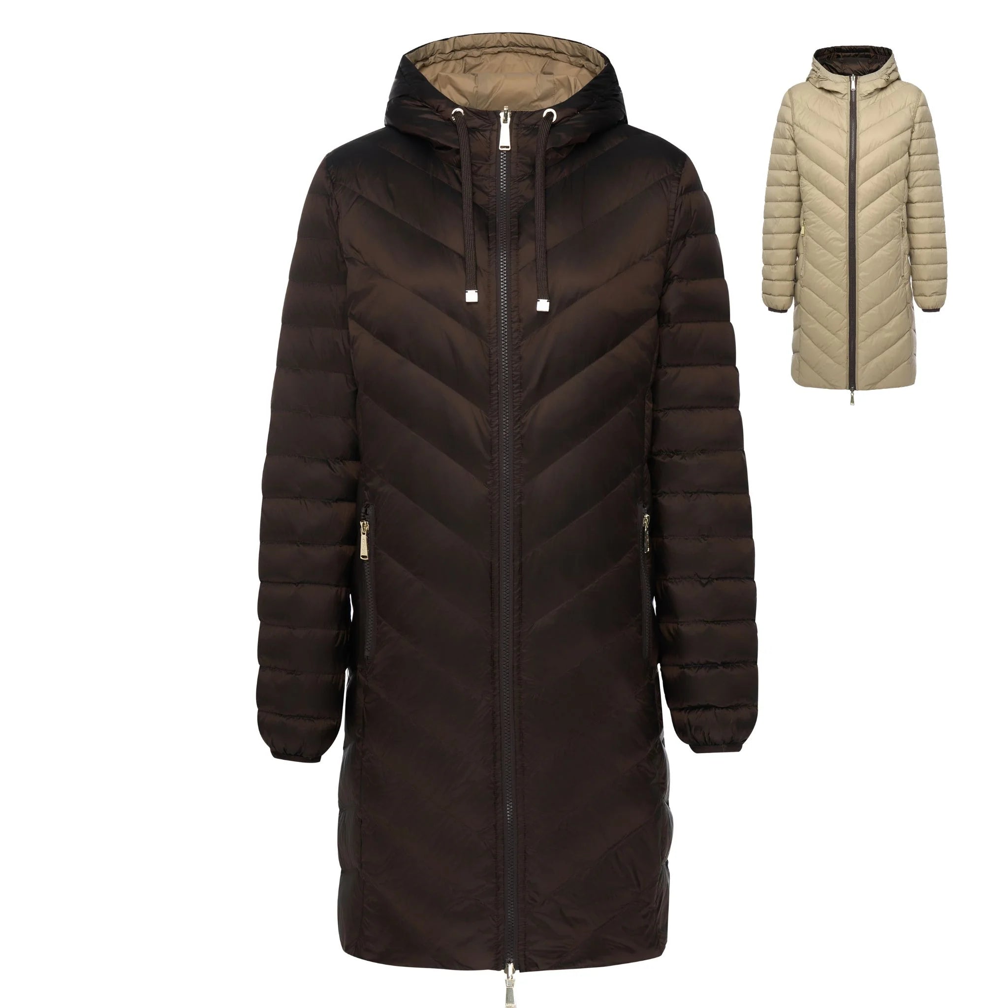 Moke Arnie Reversible Coat - Chocolate/Palomino