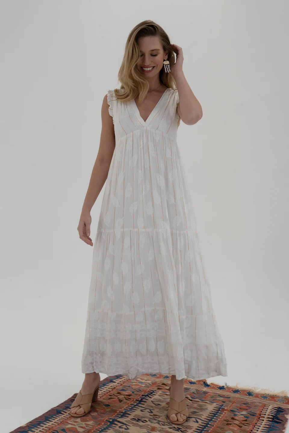 Goa Paris Auline Long Dress - Blanc