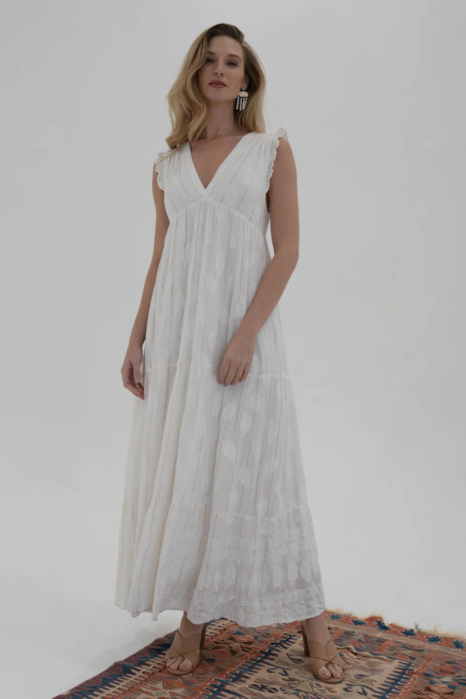 Goa Paris Auline Long Dress - Blanc