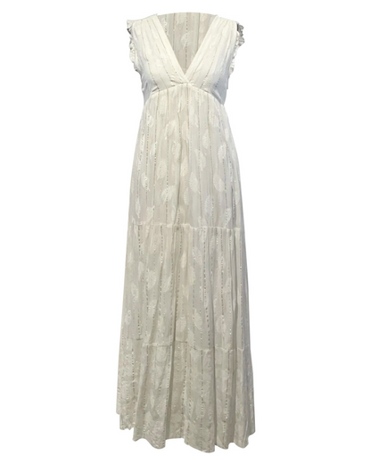 Goa Paris Auline Long Dress - Blanc