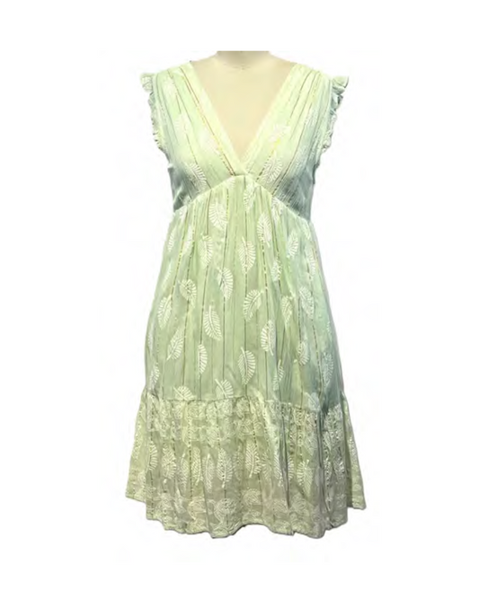 Goa Paris Auline Short Dress - Pistachio