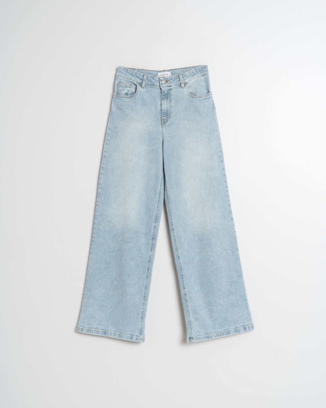 Indi & Cold Wide Leg Denim Pants (BB537) - Denim