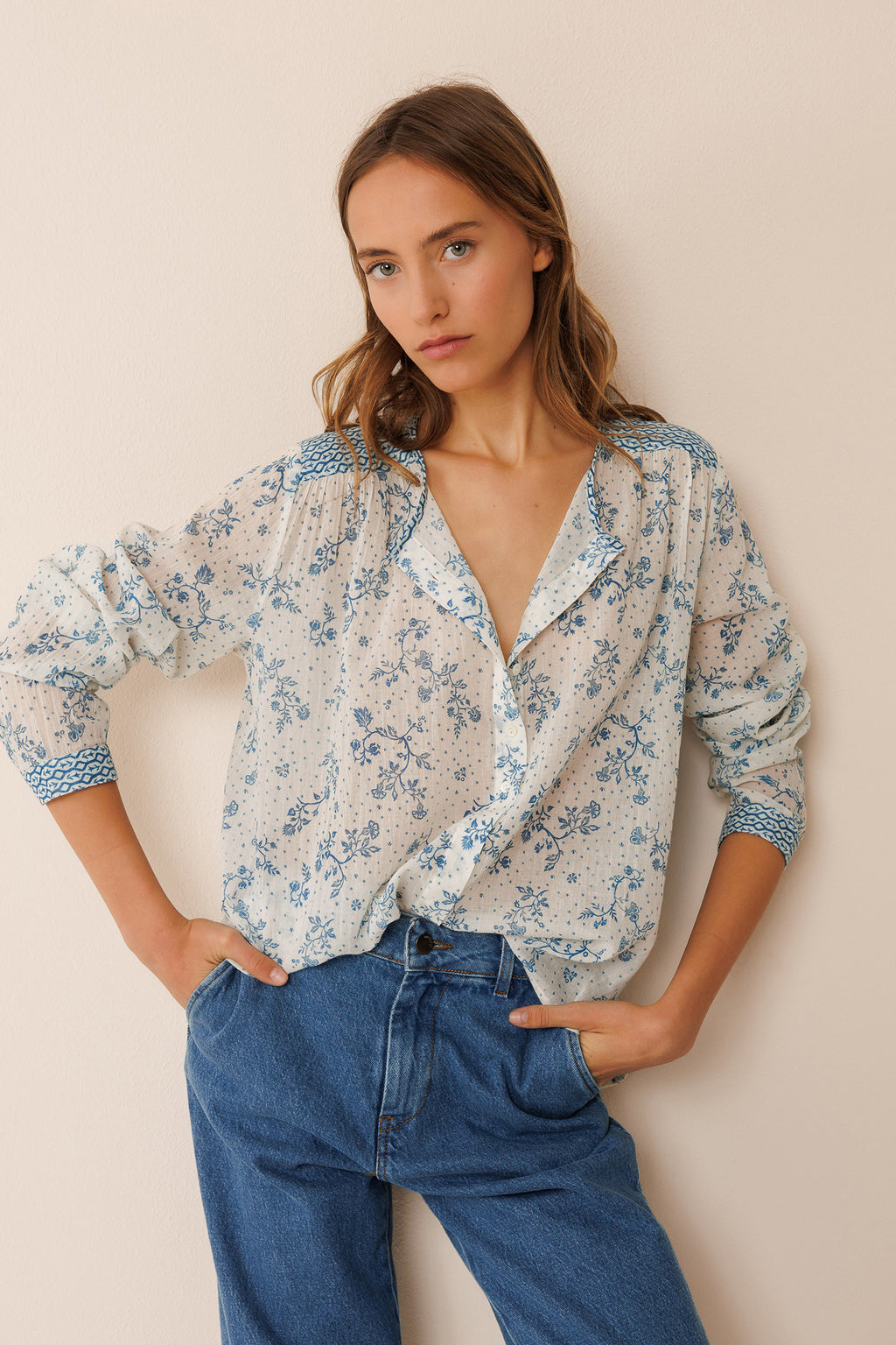 Indi & Cold Vera Patch Shirt (BK170) - Crudo