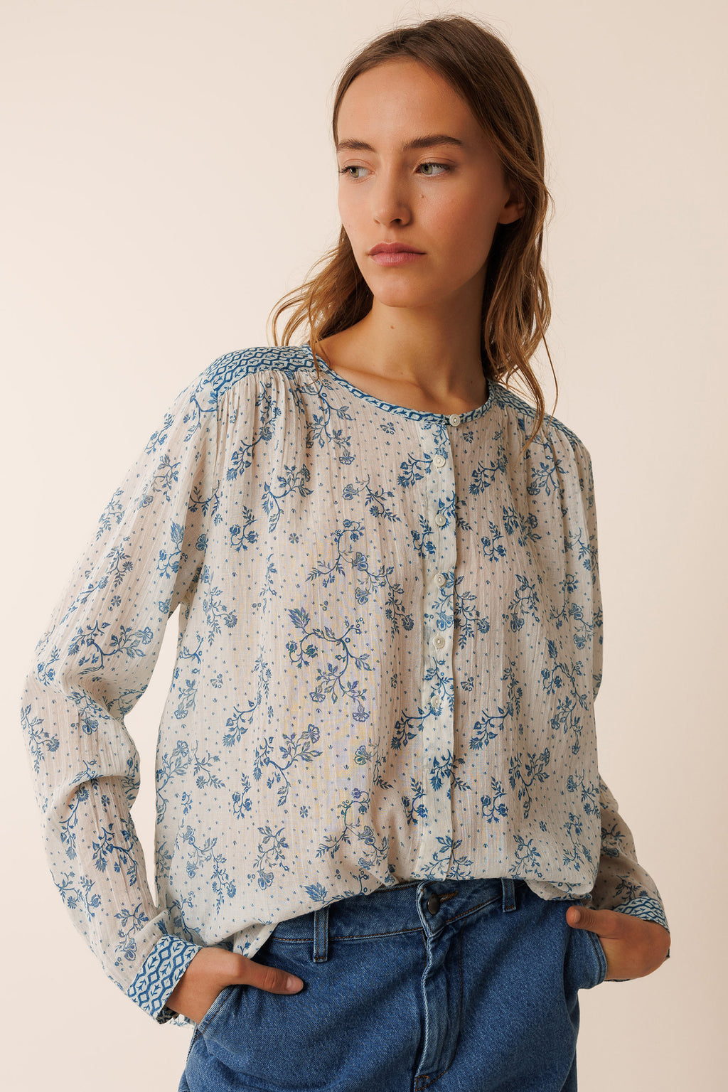 Indi & Cold Vera Patch Shirt (BK170) - Crudo