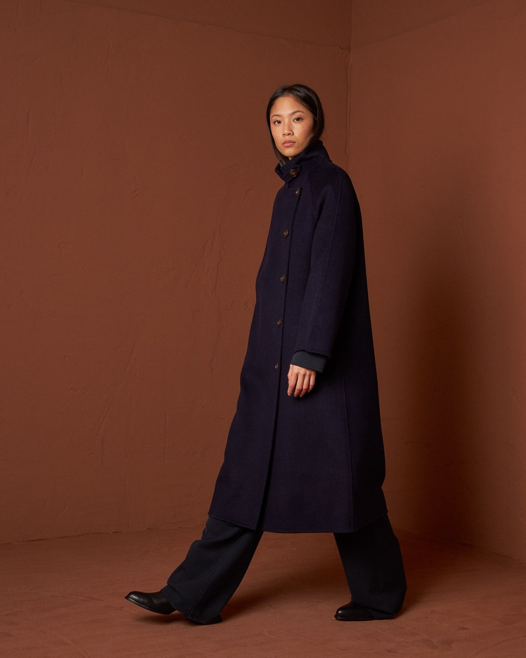 Indi & Cold Maxi Wool Coat (BY750) - Marino