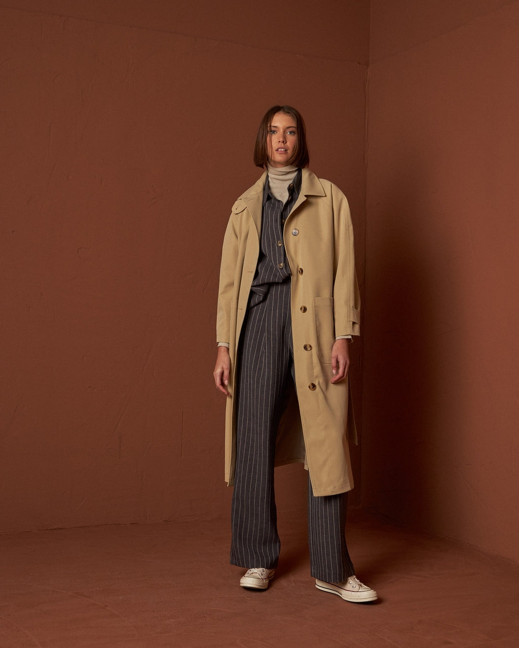 Indi & Cold Trench Coat (BY755) - Beige