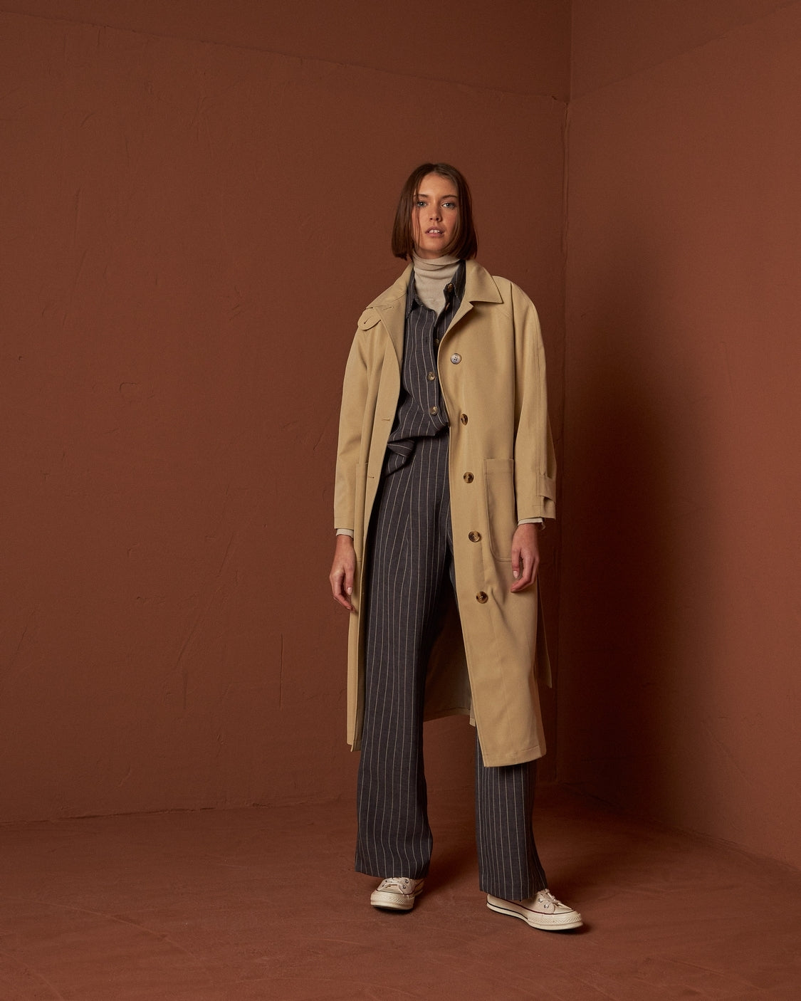 Indi & Cold Trench Coat (BY755) - Beige
