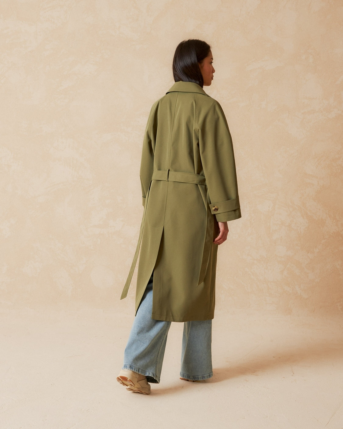 Indi & Cold Trench Coat (BY755) - Khaki
