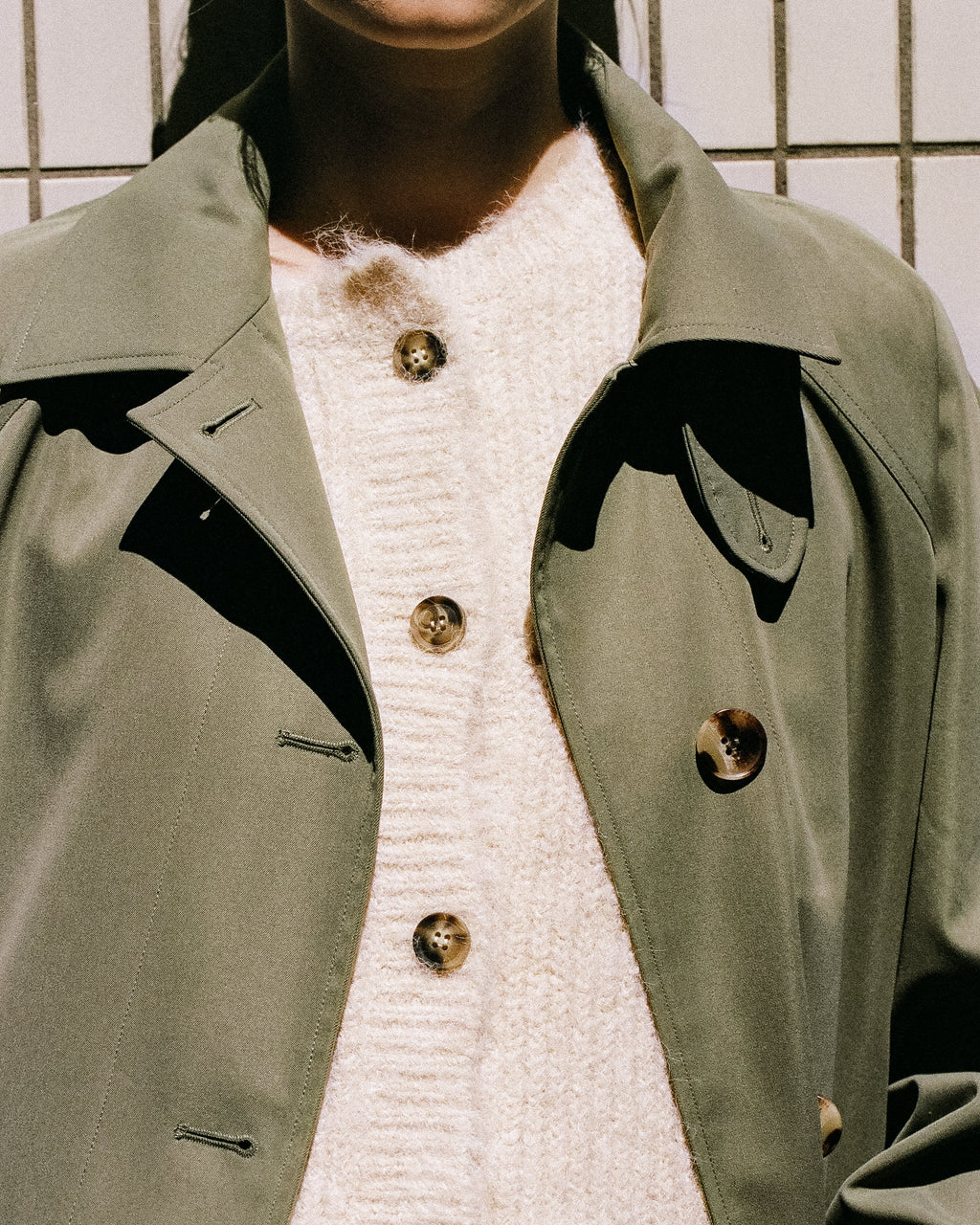 Indi & Cold Trench Coat (BY755) - Khaki
