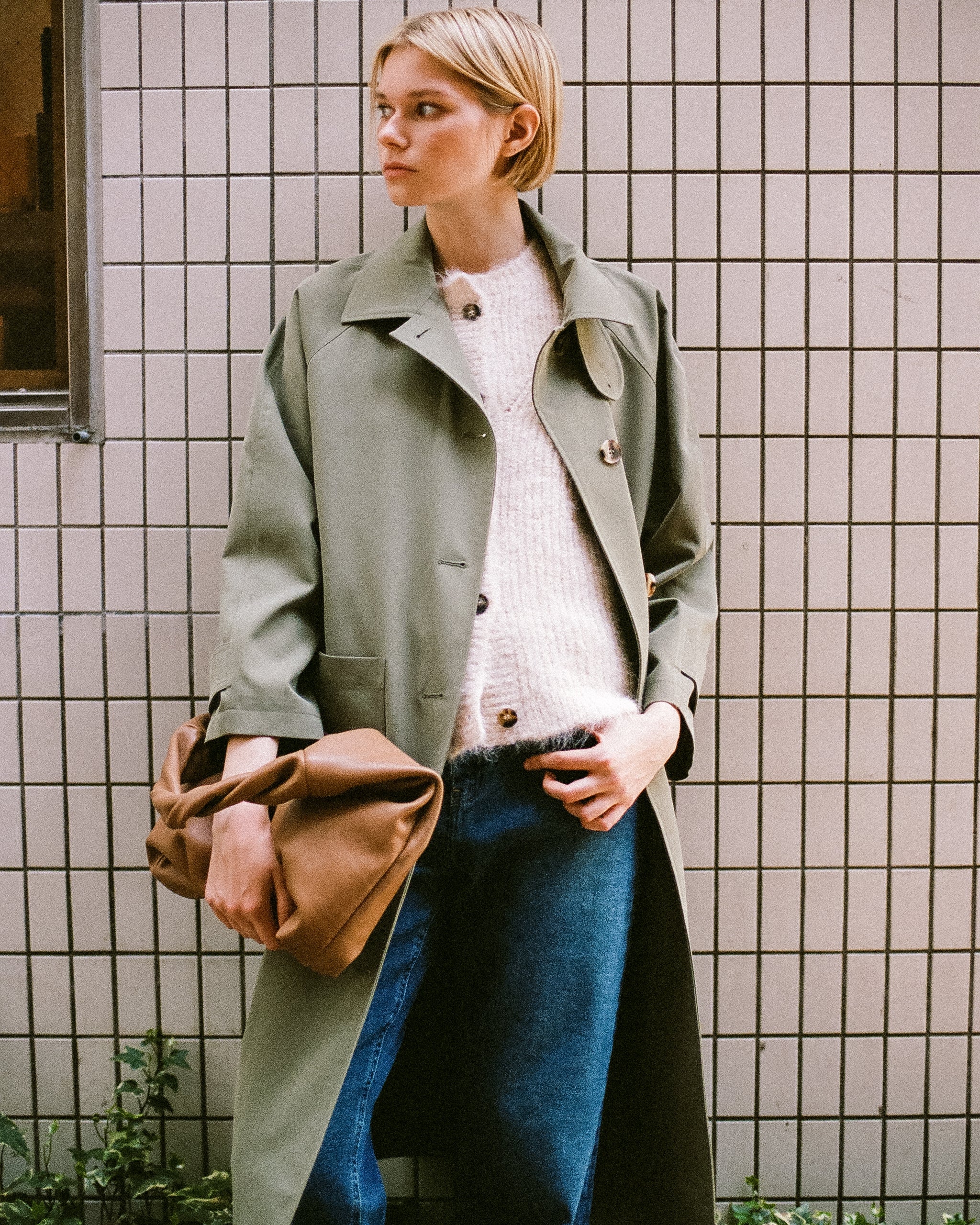 Indi & Cold Trench Coat (BY755) - Khaki