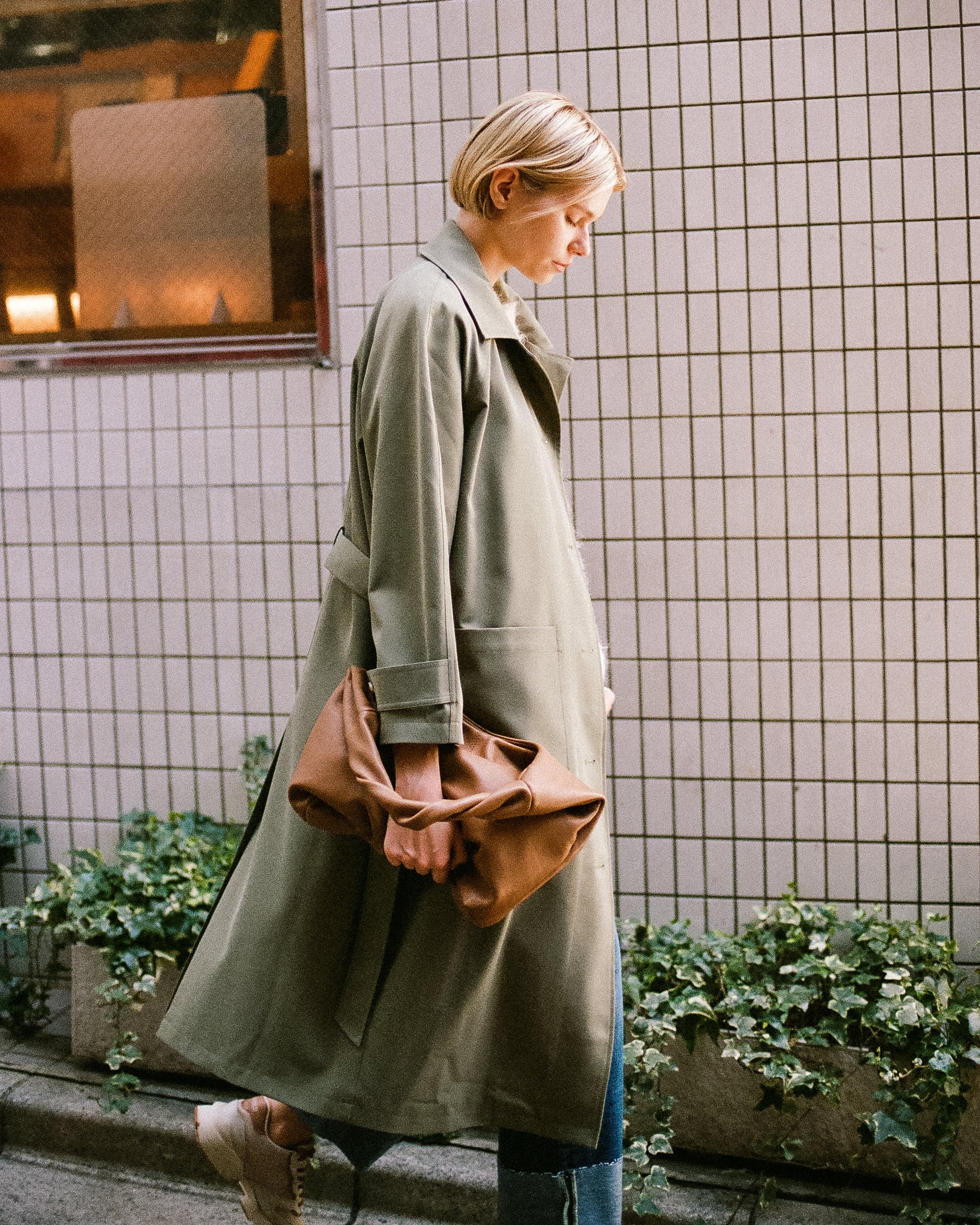 Indi & Cold Trench Coat (BY755) - Khaki