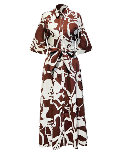 Goa Paris Biba Long Dress - Brown