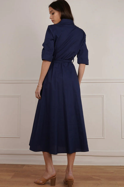 Goa Paris Biba Long Dress - Bleu