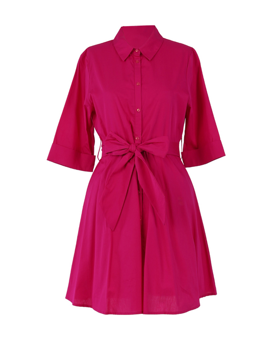 Goa Paris Biba Short Dress - Fuchsia