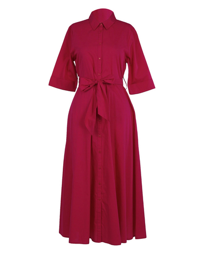 Goa Paris Biba Long Dress - Fuchsia