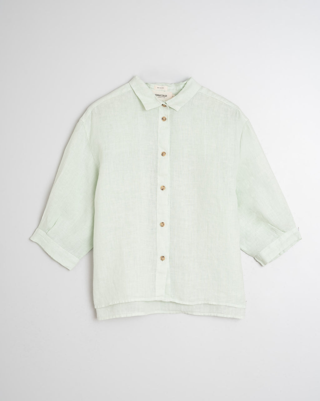 Indi & Cold Linen Box-Cut Shirt (CC250) - Agua