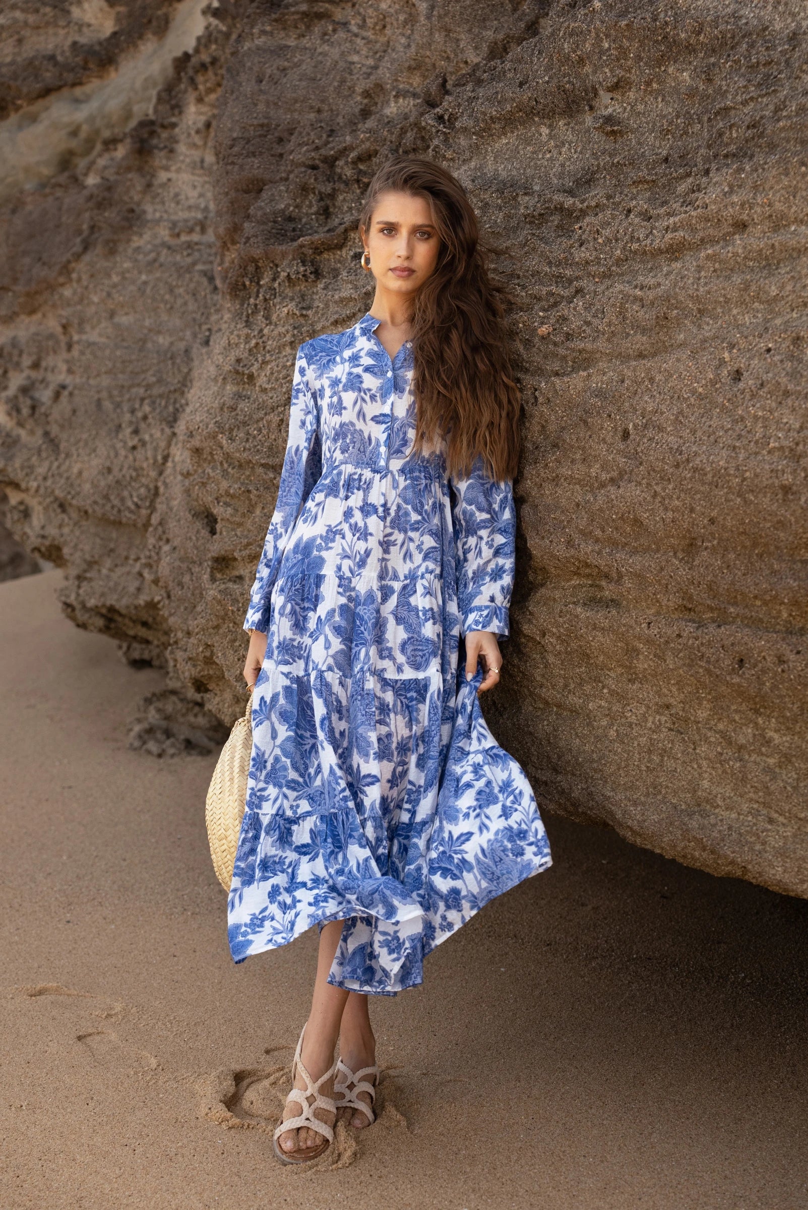 Choklate Paris Sabine Dress - Indigo White