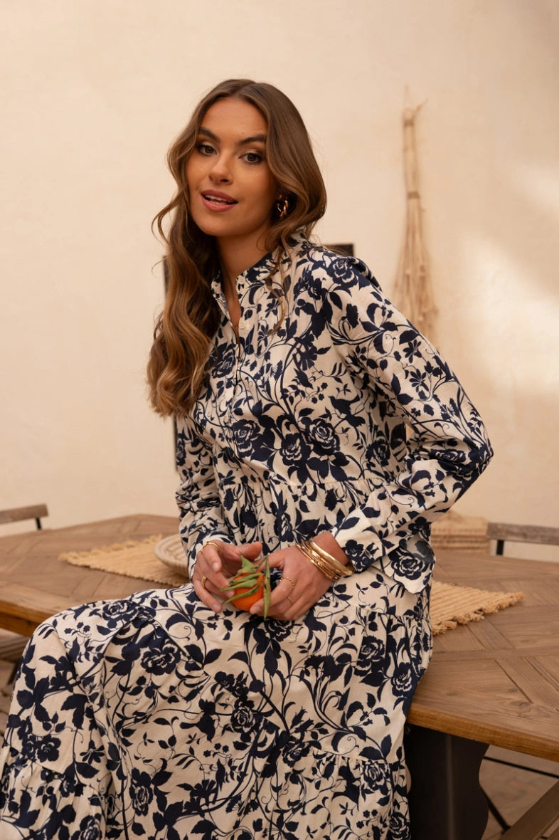 Choklate Paris Sabine Dress - Indigo Navy