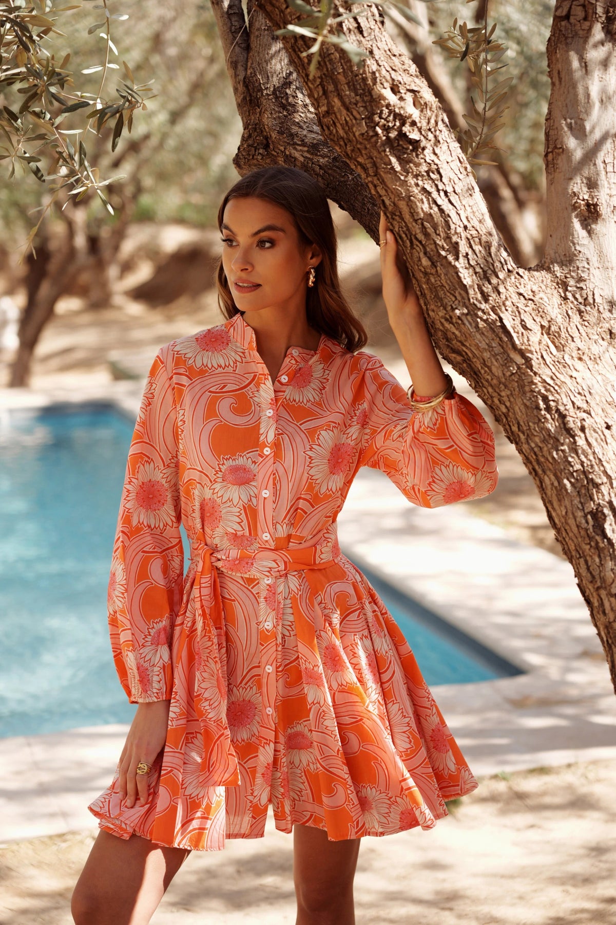 Choklate Paris Soleil Dress  - Tangerine