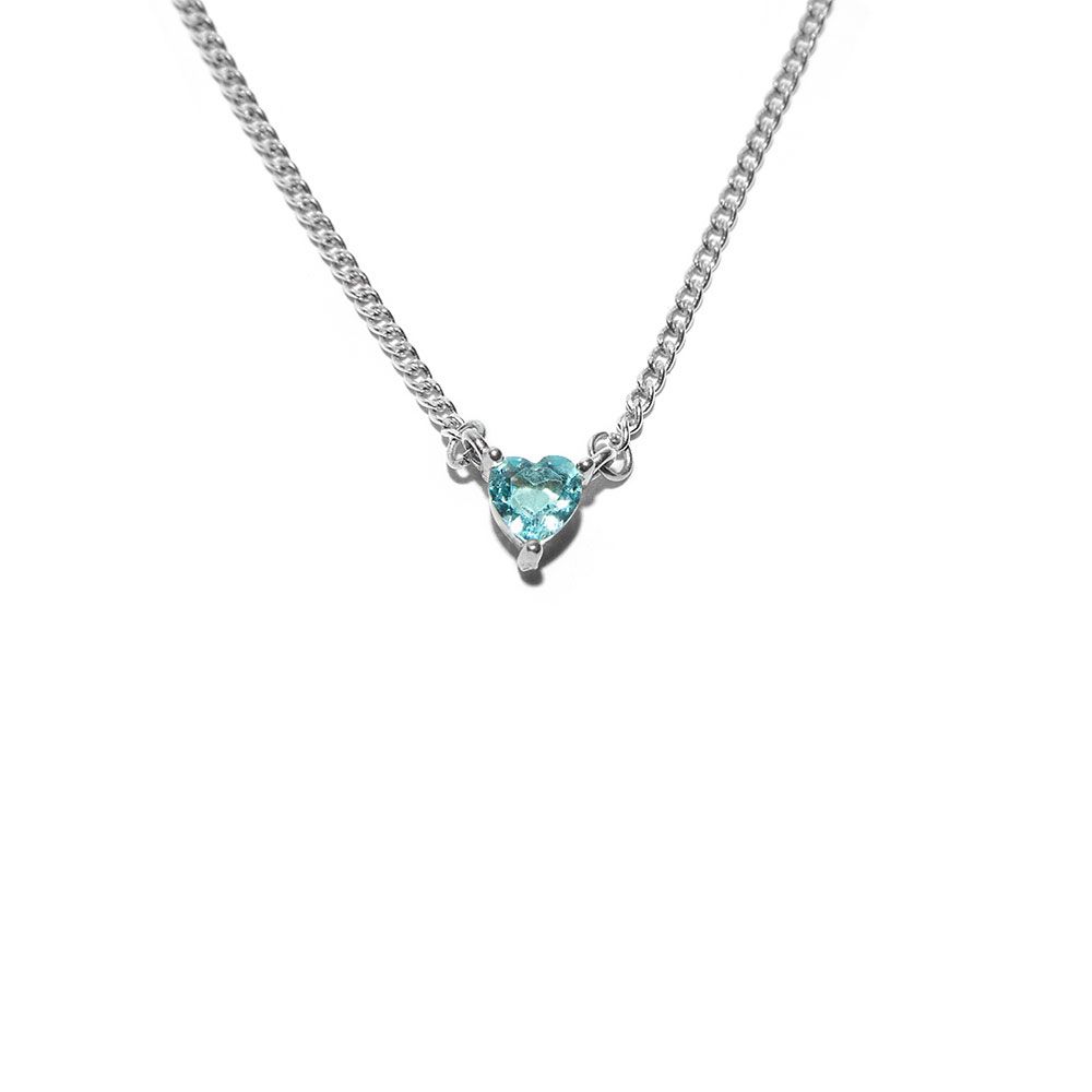 Vestopazzo Blue Heart Pendant Heart Necklace (CRW1001 - 012168) - Blue/Silver