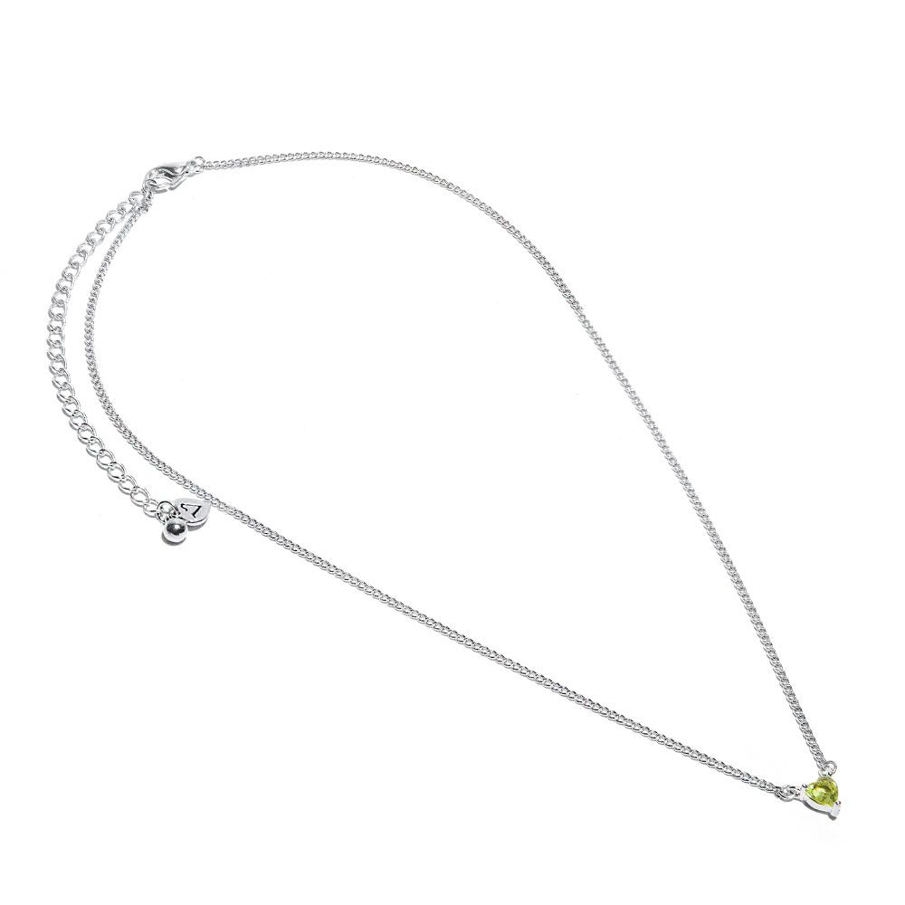 Vestopazzo Green Heart Pendant Heart Necklace (CRW1001 - 012172) - Green/Silver