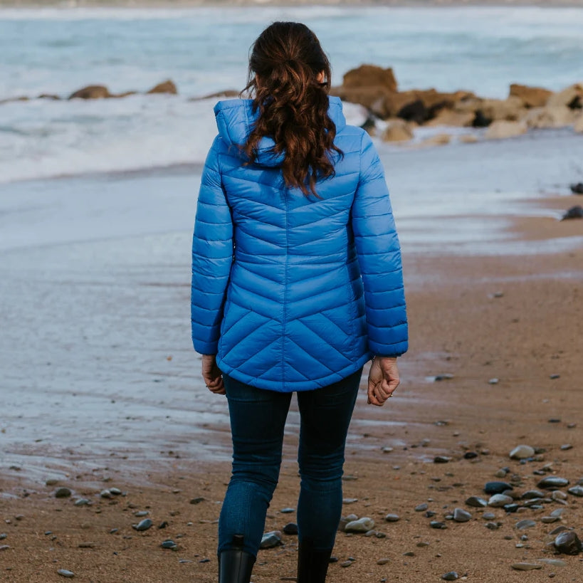 Moke Cushla Packable Down Jacket - Cobalt