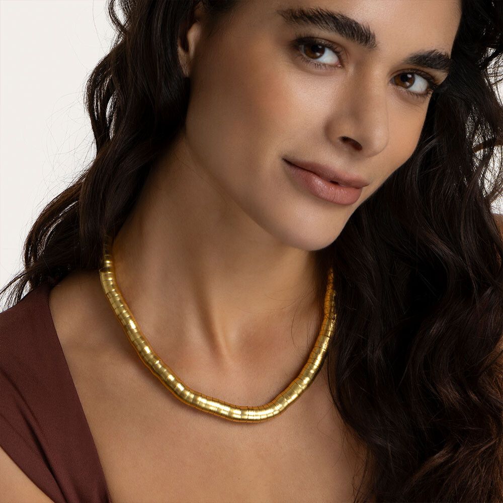 Vestopazzo Large Snake Necklace (DD04048 - 016031) - Gold