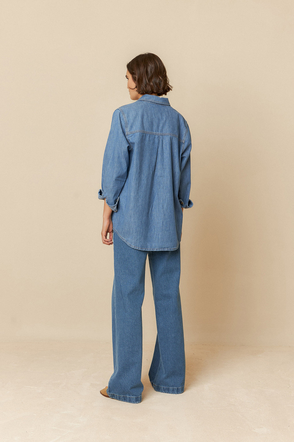 Indi & Cold Denim Overshirt (DD119) - Tejano