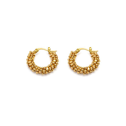 Vestopazzo Nuggets Hoop Earrings (DD16142) - Gold