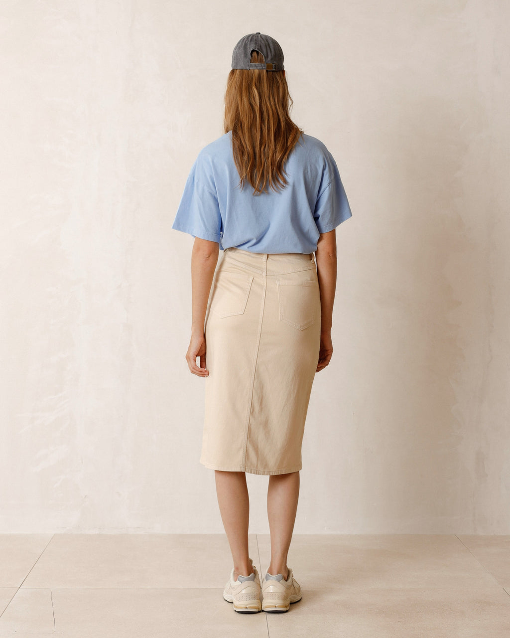 Indi & Cold Denim Pencil Skirt (DD201) - Crudo